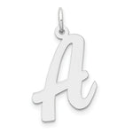 Load image into Gallery viewer, 14K White Gold Large Script Initial Letter A Charm Pendant
