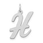 Load image into Gallery viewer, 14K White Gold Large Script Initial Letter H Charm Pendant
