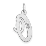 Load image into Gallery viewer, 14K White Gold Large Script Initial Letter O Charm Pendant
