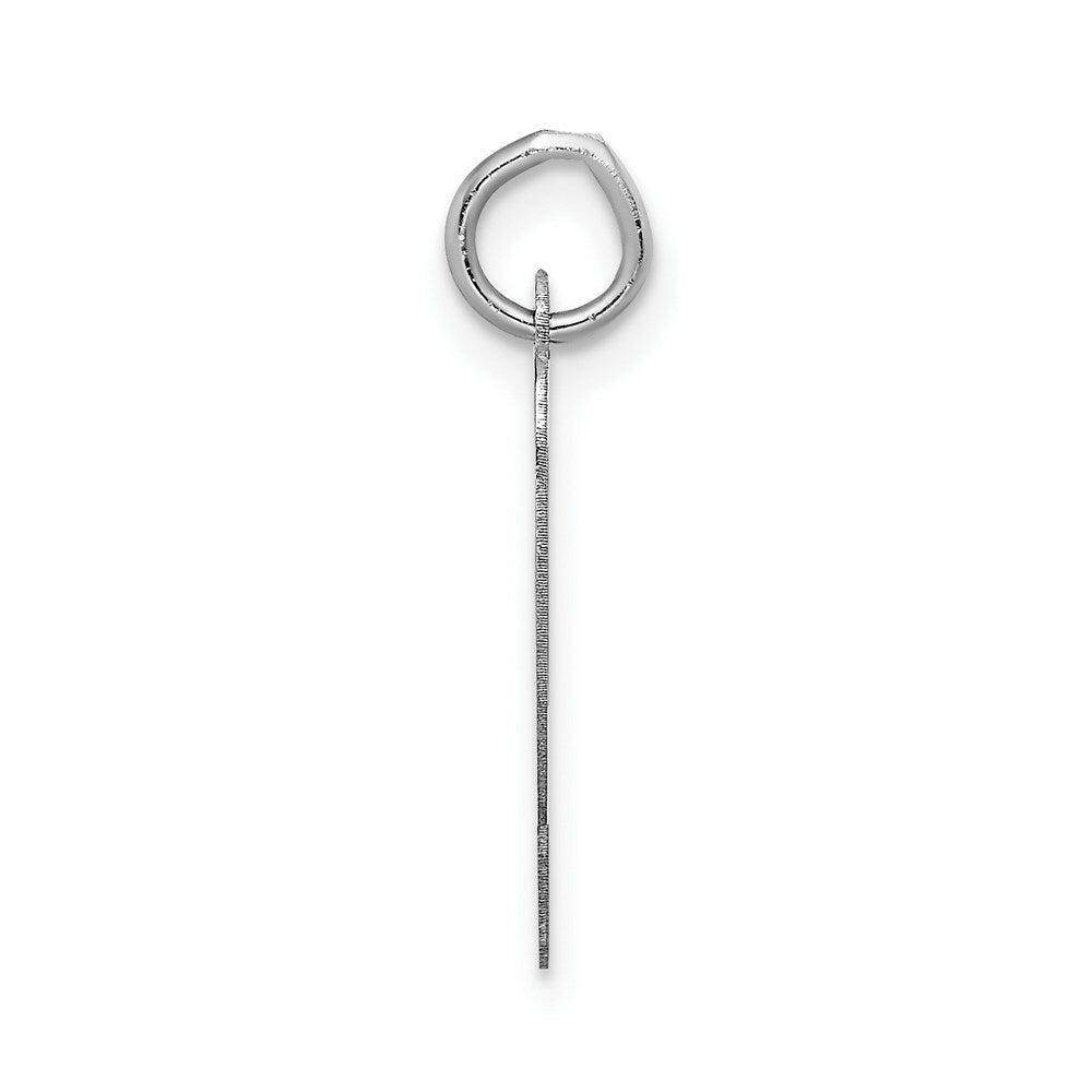 14K White Gold Large Script Initial Letter P Charm Pendant