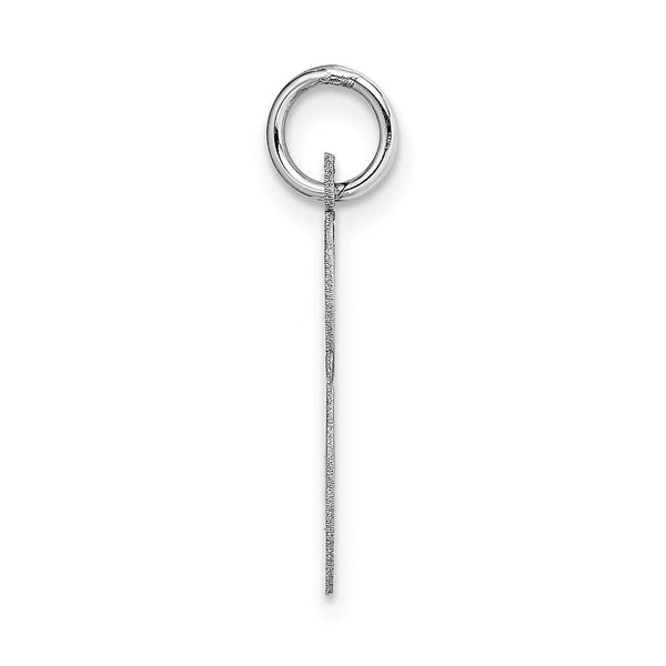 14K White Gold Large Script Initial Letter S Charm Pendant