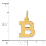 Load image into Gallery viewer, 14K Yellow Gold Small Block Initial Letter B Charm Pendant

