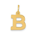 Load image into Gallery viewer, 14K Yellow Gold Small Block Initial Letter B Charm Pendant
