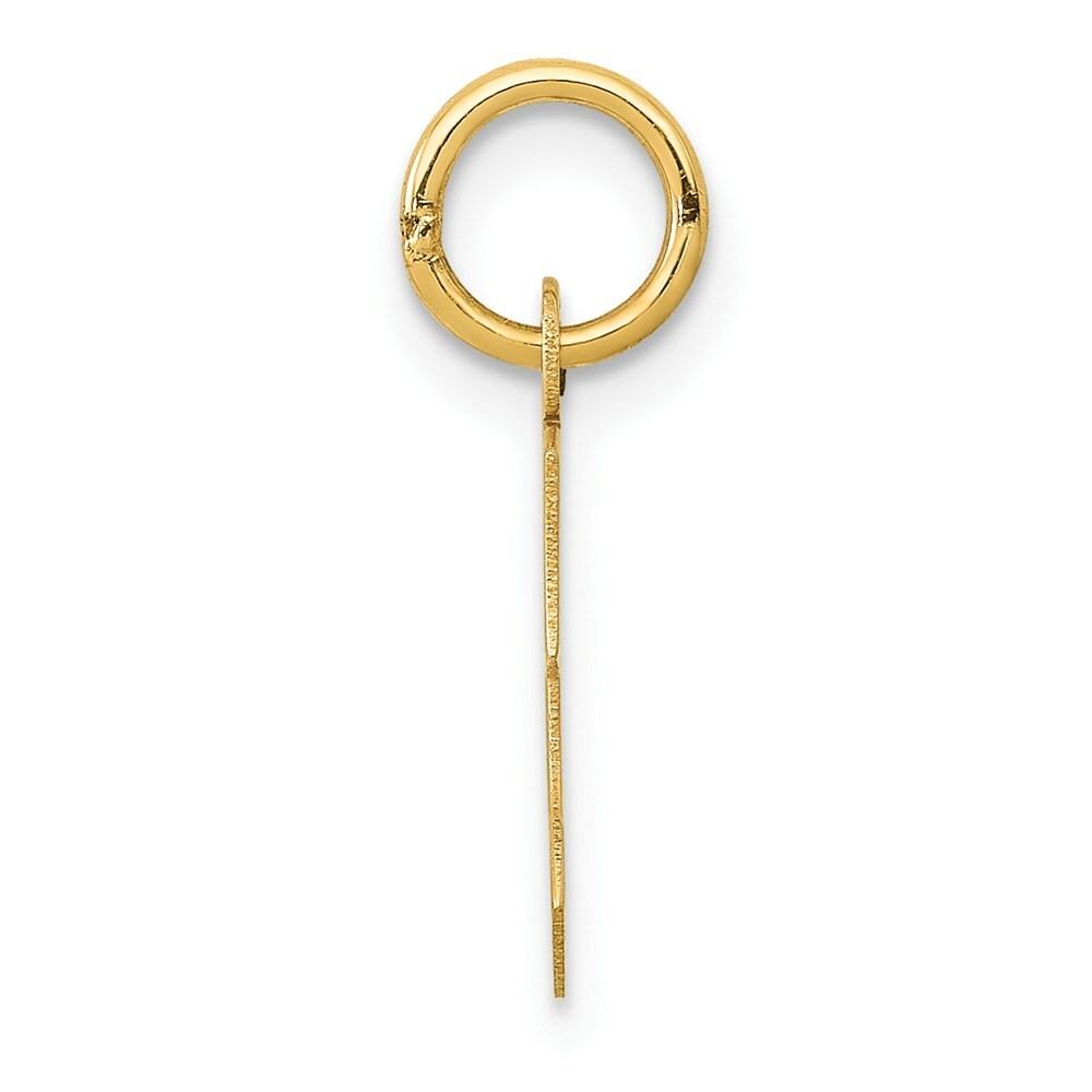 14K Yellow Gold Small Block Initial Letter C Charm Pendant