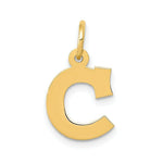 Load image into Gallery viewer, 14K Yellow Gold Small Block Initial Letter C Charm Pendant
