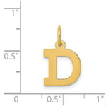 Load image into Gallery viewer, 14K Yellow Gold Small Block Initial Letter D Charm Pendant
