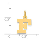 Load image into Gallery viewer, 14K Yellow Gold Small Block Initial Letter F Charm Pendant
