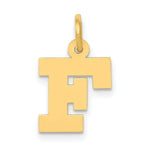 Load image into Gallery viewer, 14K Yellow Gold Small Block Initial Letter F Charm Pendant
