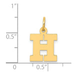 Load image into Gallery viewer, 14K Yellow Gold Small Block Letter Initial H Charm Pendant
