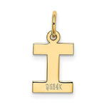 Load image into Gallery viewer, 14K Yellow Gold Small Block Initial Letter I Charm Pendant
