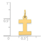 Load image into Gallery viewer, 14K Yellow Gold Small Block Initial Letter I Charm Pendant
