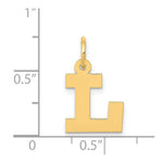 Load image into Gallery viewer, 14K Yellow Gold Small Block Initial Letter L Charm Pendant
