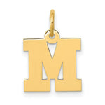 Load image into Gallery viewer, 14K Yellow Gold Small Block Initial Letter M Charm Pendant
