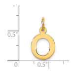 Load image into Gallery viewer, 14K Yellow Gold Small Block Initial Letter O Charm Pendant
