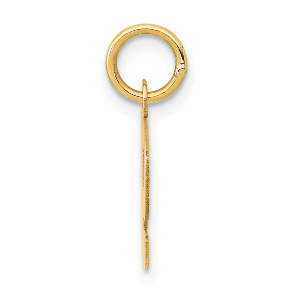 14K Yellow Gold Small Block Letter Initial P Charm Pendant