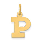 Load image into Gallery viewer, 14K Yellow Gold Small Block Letter Initial P Charm Pendant
