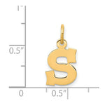 Load image into Gallery viewer, 14K Yellow Gold Small Block Initial Letter S Charm Pendant
