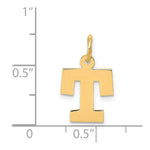 Load image into Gallery viewer, 14K Yellow Gold Small Block Initial Letter T Charm Pendant
