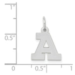 Load image into Gallery viewer, 14K White Gold Small Block Initial Letter A Charm Pendant
