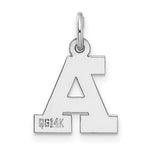 Load image into Gallery viewer, 14K White Gold Small Block Initial Letter A Charm Pendant
