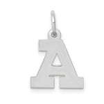 Load image into Gallery viewer, 14K White Gold Small Block Initial Letter A Charm Pendant
