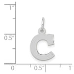 Load image into Gallery viewer, 14K White Gold Small Block Initial Letter C Charm Pendant
