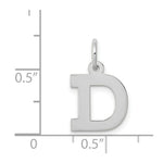 Load image into Gallery viewer, 14K White Gold Small Block Letter Initial D Charm Pendant
