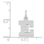 Load image into Gallery viewer, 14K White Gold Small Block Initial Letter E Charm Pendant
