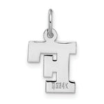 Load image into Gallery viewer, 14K White Gold Small Block Initial Letter F Charm Pendant
