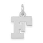 Load image into Gallery viewer, 14K White Gold Small Block Initial Letter F Charm Pendant
