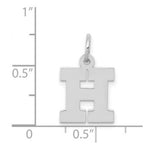 Load image into Gallery viewer, 14K White Gold Small Block Initial Letter H Charm Pendant
