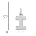 Load image into Gallery viewer, 14K White Gold Small Block Initial Letter I Charm Pendant
