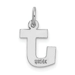 Load image into Gallery viewer, 14K White Gold Small Block Initial Letter J Charm Pendant
