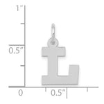 Load image into Gallery viewer, 14K White Gold Small Block Initial Letter L Charm Pendant
