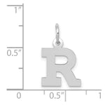 Load image into Gallery viewer, 14K White Gold Small Block Initial Letter R Charm Pendant
