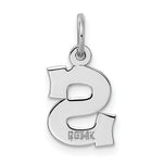 Load image into Gallery viewer, 14K White Gold Small Block Initial Letter S Charm Pendant
