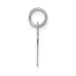 Load image into Gallery viewer, 14K White Gold Small Block Initial Letter V Charm Pendant
