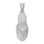 Load image into Gallery viewer, 14K White Gold Diamond Sandal Pendant
