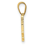 Load image into Gallery viewer, 14K Yellow Gold A Script Initial Letter Pendant
