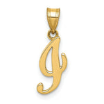 Load image into Gallery viewer, 14K Yellow Gold I Script Initial Letter Pendant
