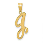 Load image into Gallery viewer, 14K Yellow Gold J Script Initial Letter Pendant
