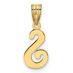 Load image into Gallery viewer, 14K Yellow Gold S Script Initial Letter Pendant
