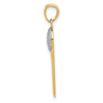 Load image into Gallery viewer, 14K Yellow Gold and Rhodium Microphone Pendant
