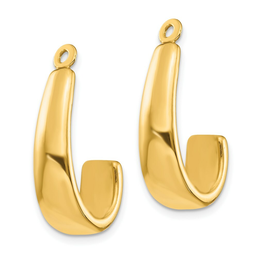 14K Yellow Gold J Hoop Earring Jackets
