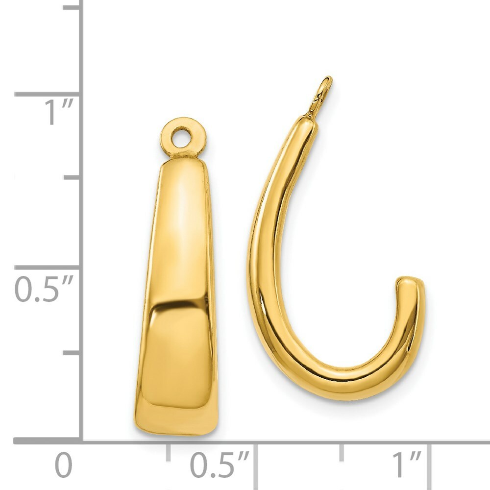14K Yellow Gold J Hoop Earring Jackets