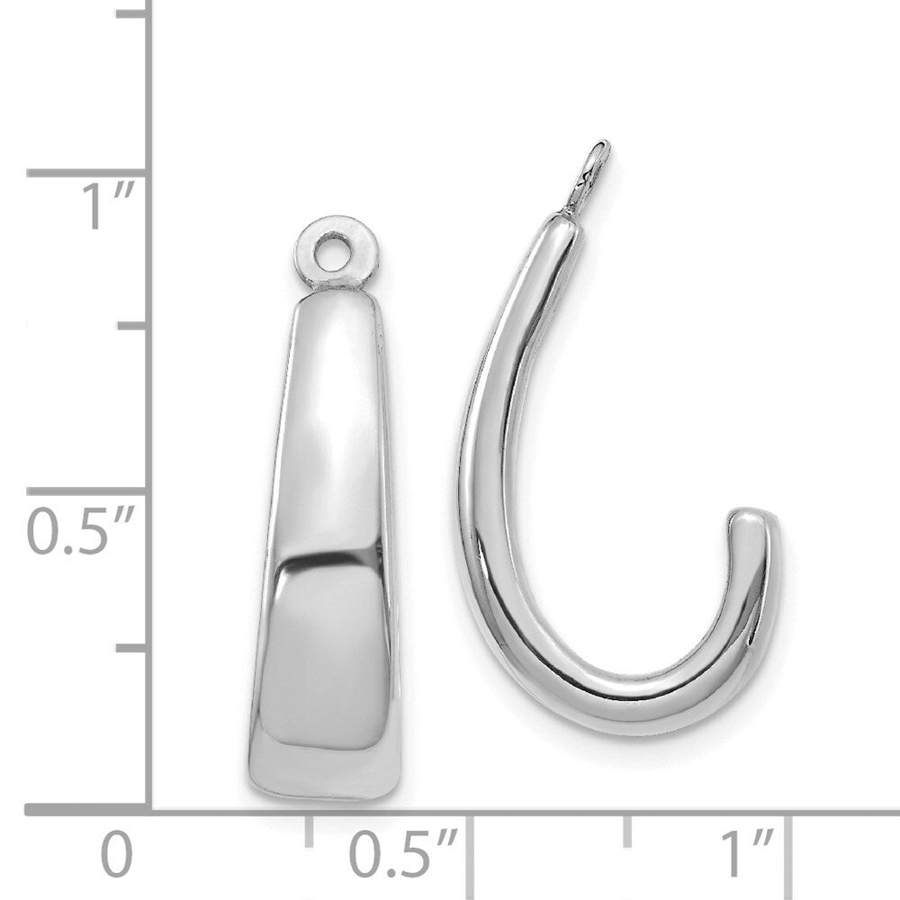 14K White Gold J Hoop Earring Jackets