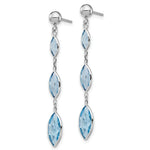 Load image into Gallery viewer, 14K White Gold Blue Topaz Post Earrings
