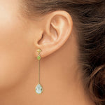 Load image into Gallery viewer, 14K Yellow Gold Peridot and Green Quartz Post Earrings
