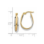 Load image into Gallery viewer, 14K Two-tone Gold Double Hoop Earring  6mm width
