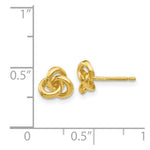 Load image into Gallery viewer, 14K Yellow Gold Love Knot Earrings 7mm length
